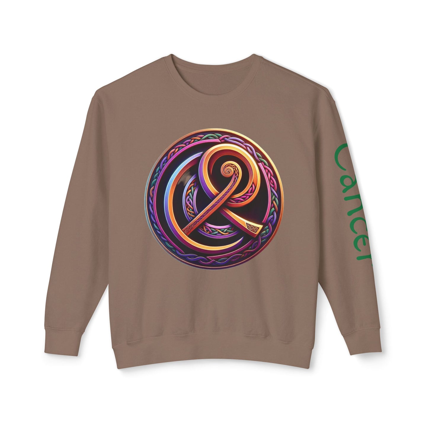 Crewneck Sweatshirt with Celtic Astrological Symbols-Cancer