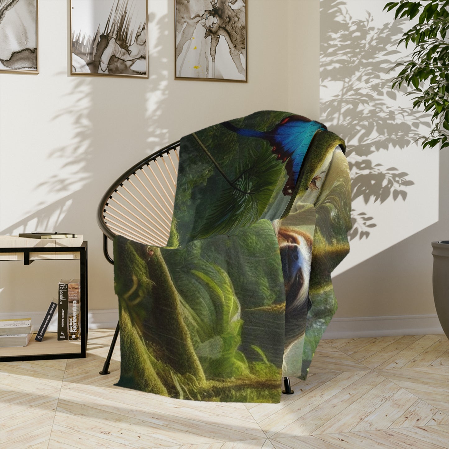Rain Forest & Sloth Velveteen Microfiber Blanket