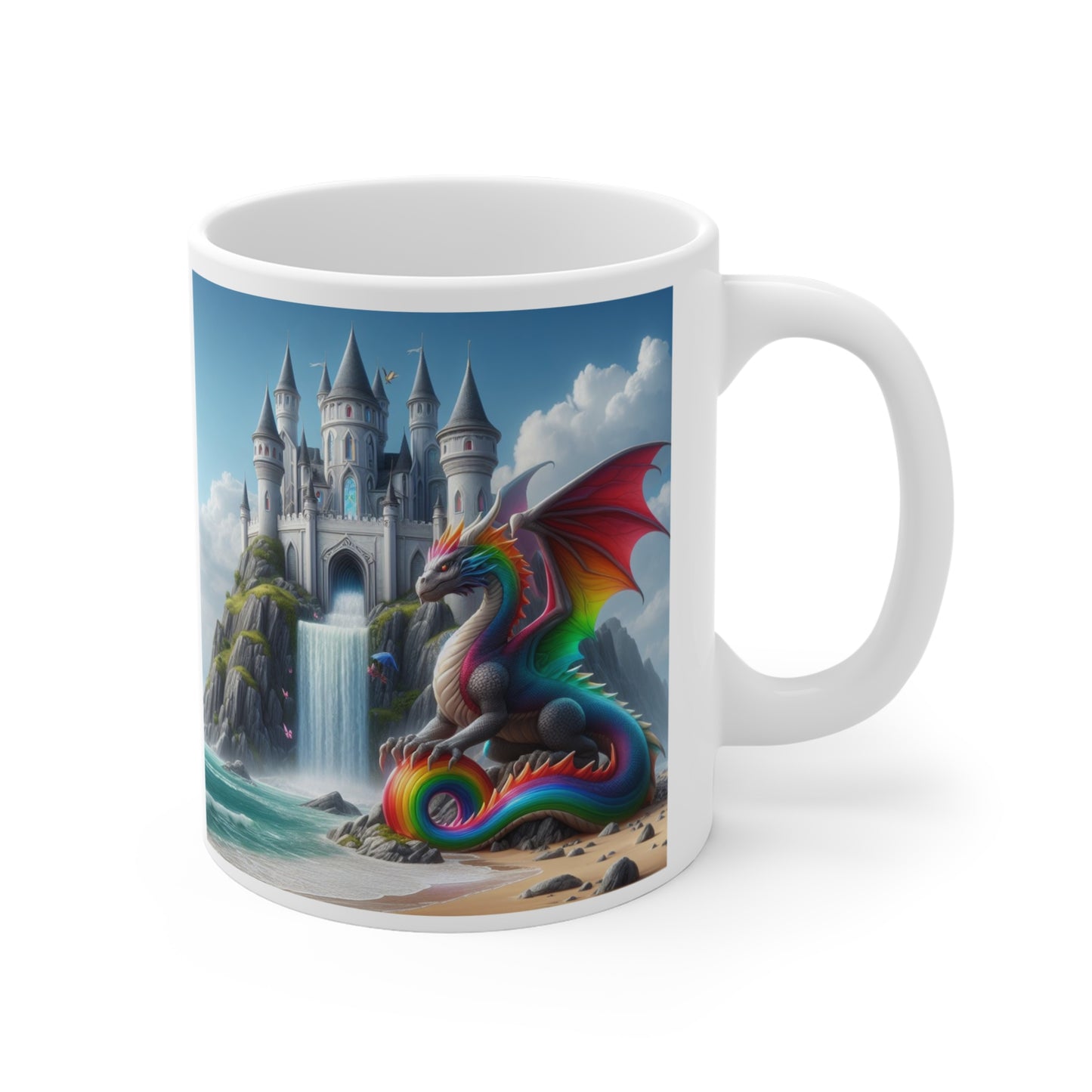 Rainbow Warrior Dragon Mug