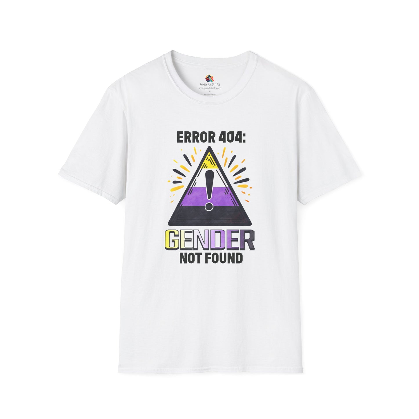 Error 404! Gender Not Found Pride Softstyle T-Shirt
