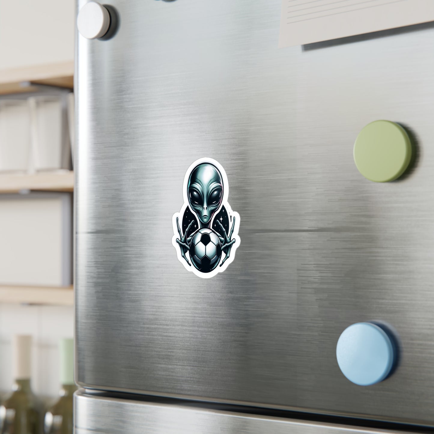 Futbol, soccer, football? This Alien wants to play! Vinyl Decals
