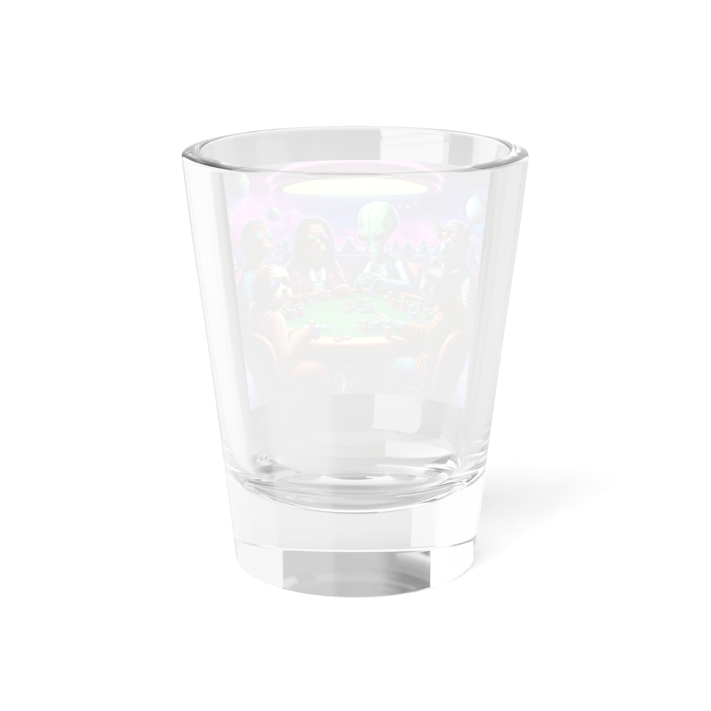 Dogs, Cards, Aliens and Alcohol Shot Glass