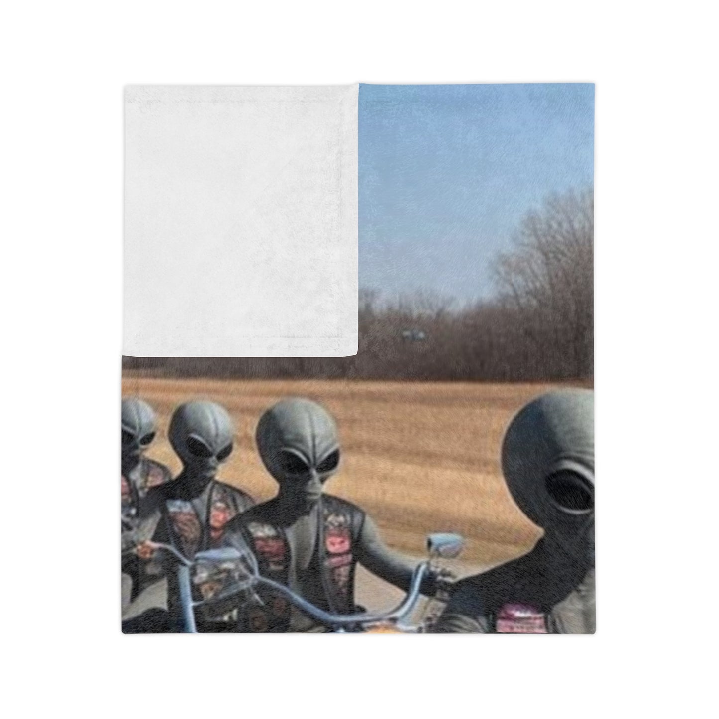 Alien Biker Club Microfiber Blanket