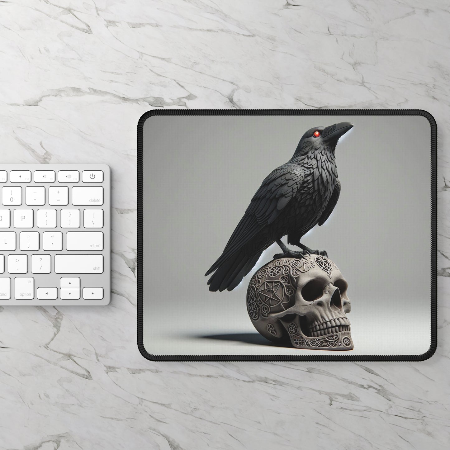 Raven & Skull Gaming Mouse Pad