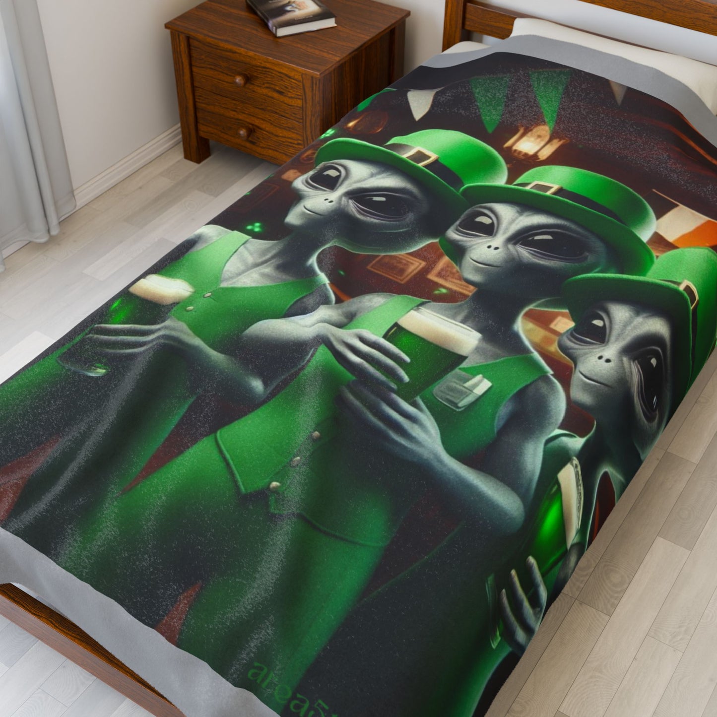 Irish Aliens Velveteen Blanket