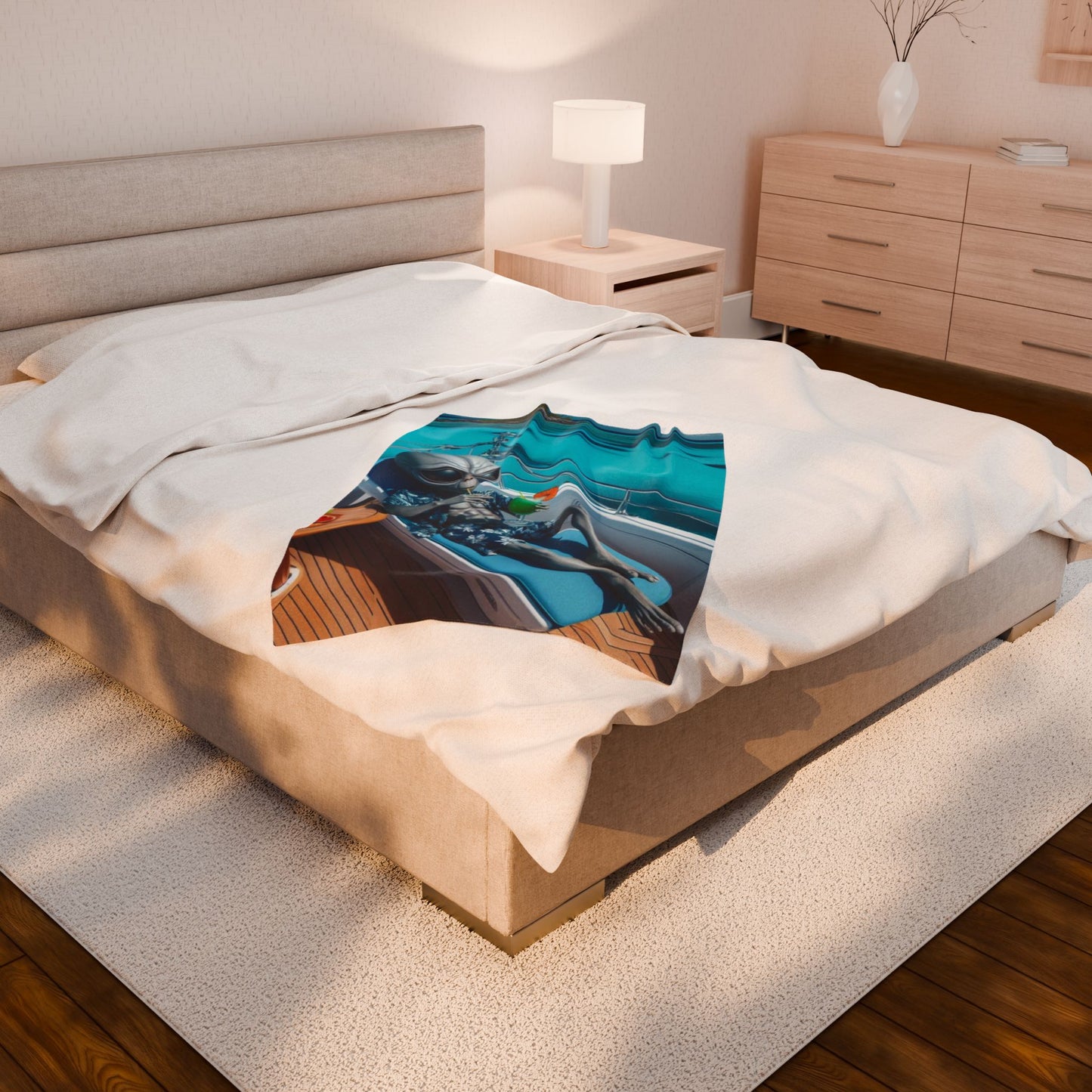 Billionaire Bob the Alien Velveteen Plush Blanket
