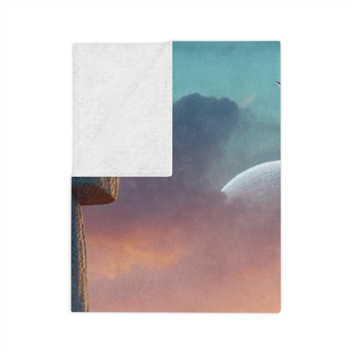 Aliens Stonehenge at Dawn Velveteen Microfiber Blanket