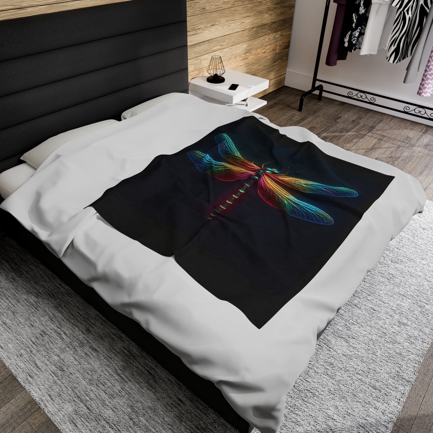 Dragonfly Velveteen Plush Blanket
