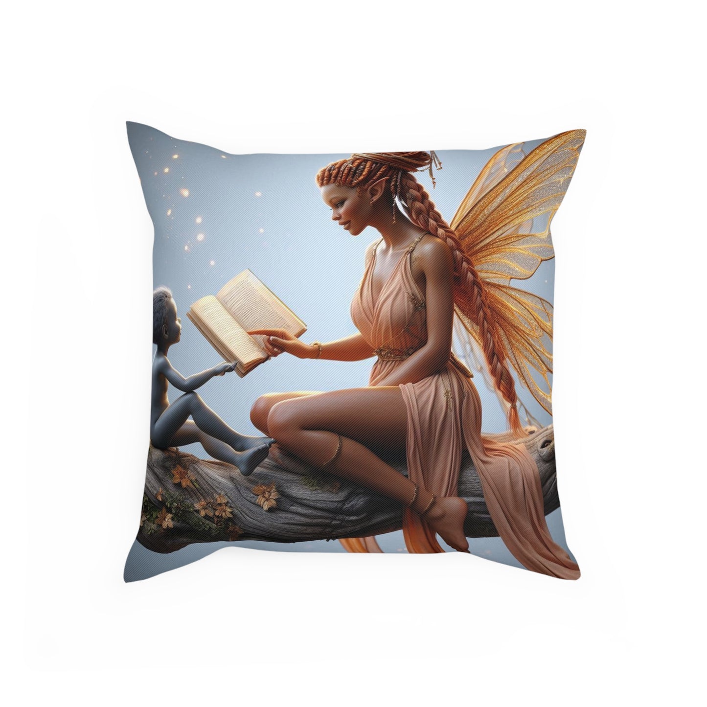 Fairy Reading Throw Pillow