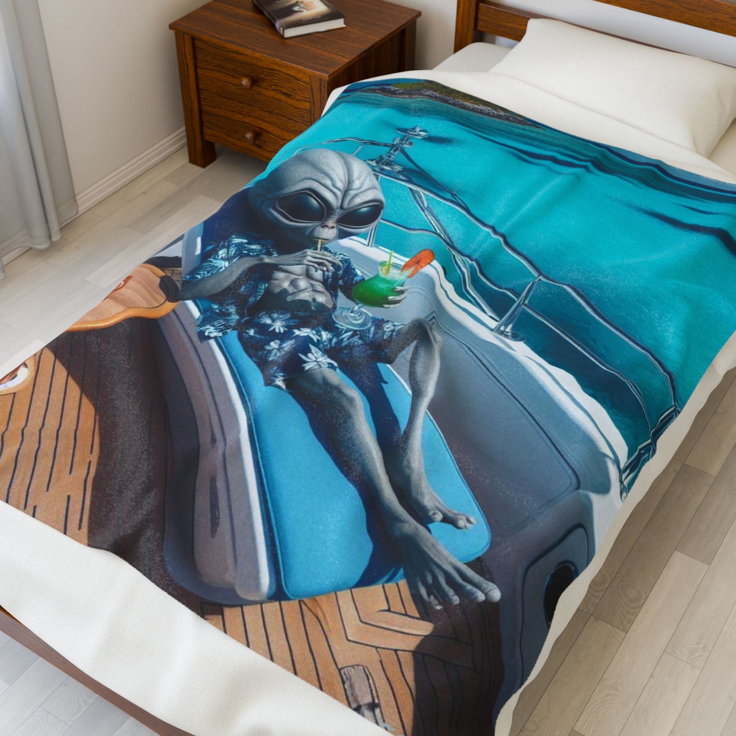 Billionaire Bob the Alien Velveteen Plush Blanket