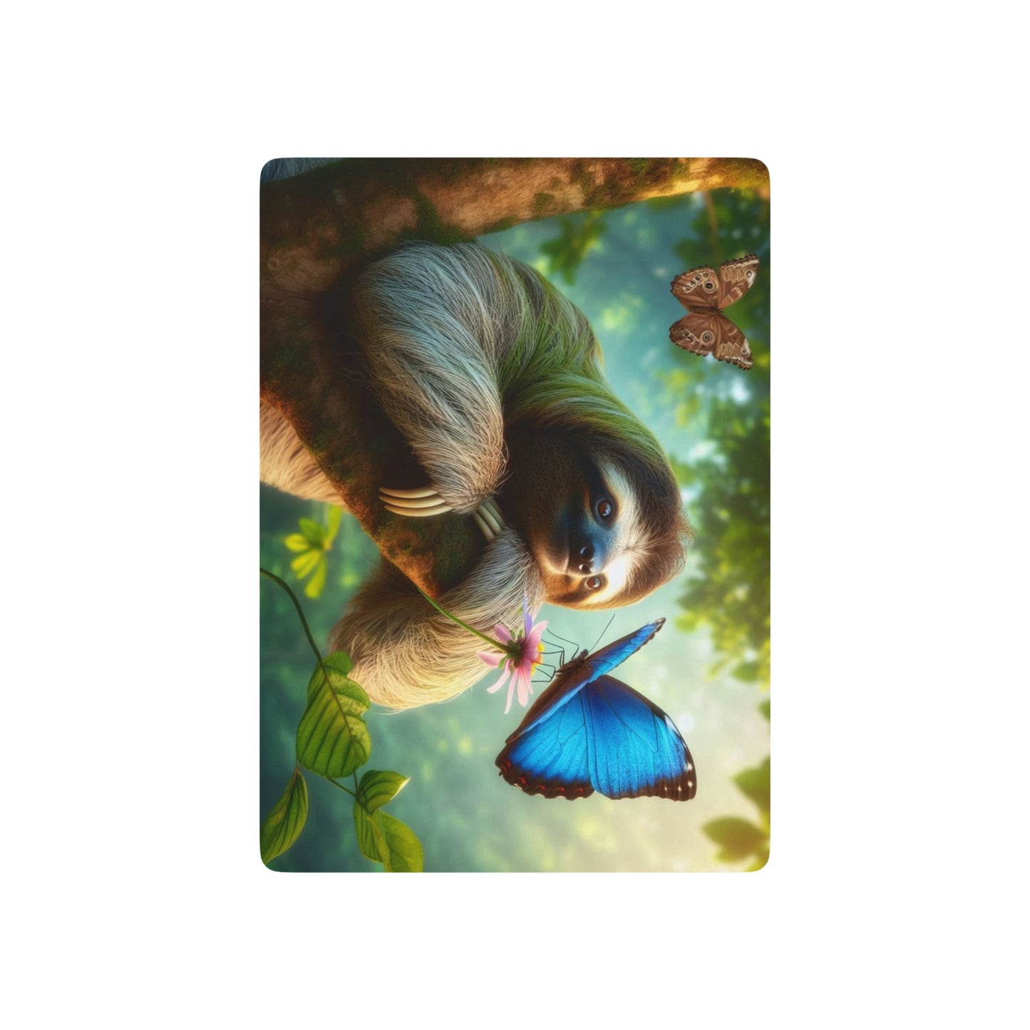 Sloth and Blue Morpho Playing Cards
