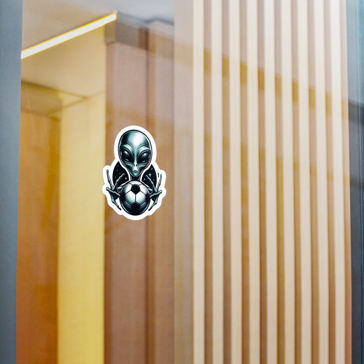 Futbol, soccer, football? This Alien wants to play! Vinyl Decals