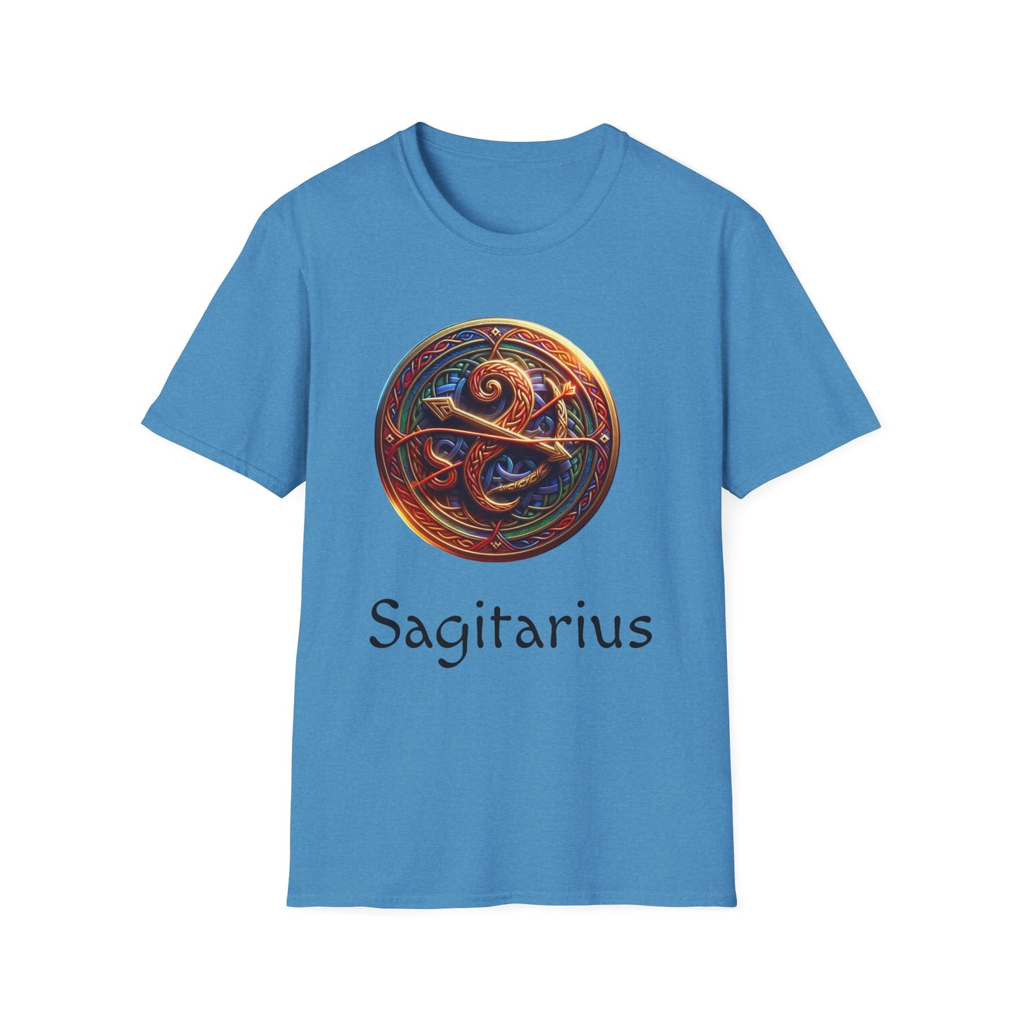 Celtic Design Astrological Symbol Unisex Soft style T-Shirt-Sagitarius