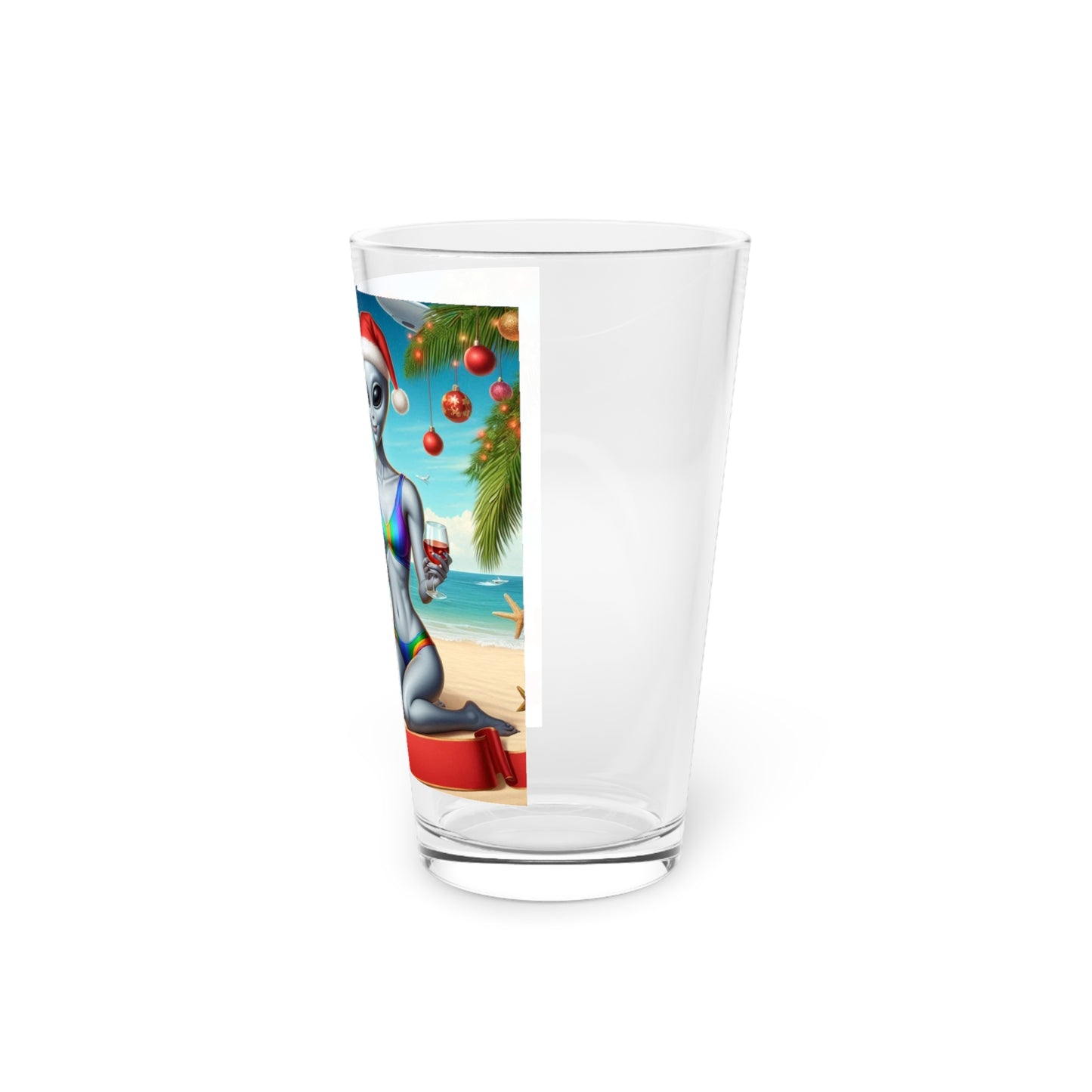 Holiday PRIDE Aliens in Paradise Pint Glass, 16oz