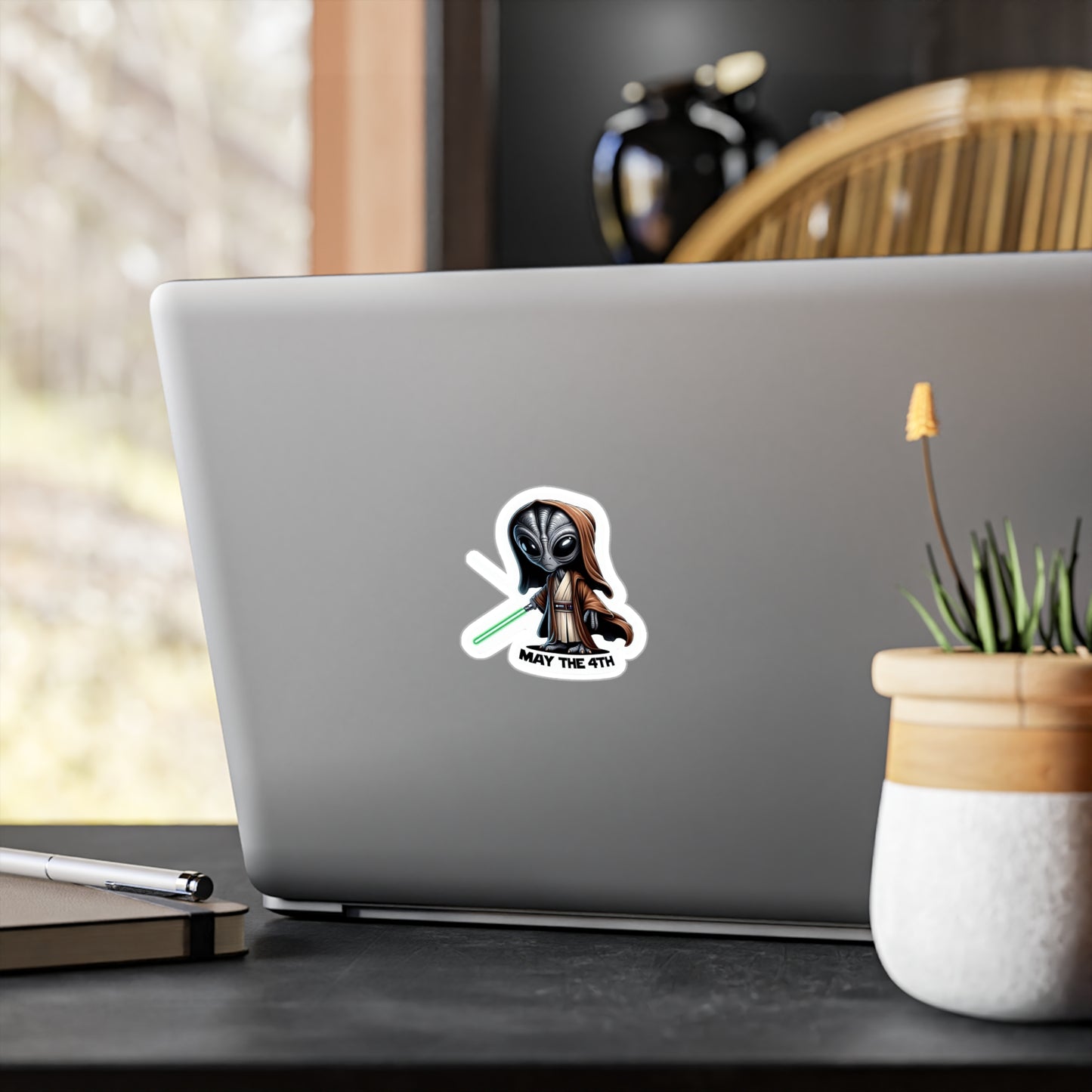 Costumed Alien Vinyl Decal