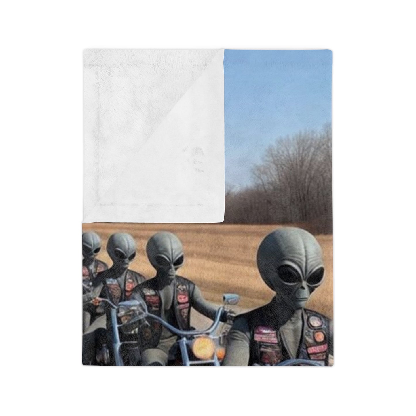 Alien Biker Club Microfiber Blanket