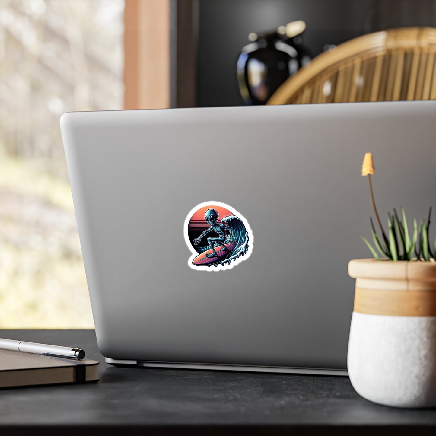 Surfing Aliens Vinyl Decals