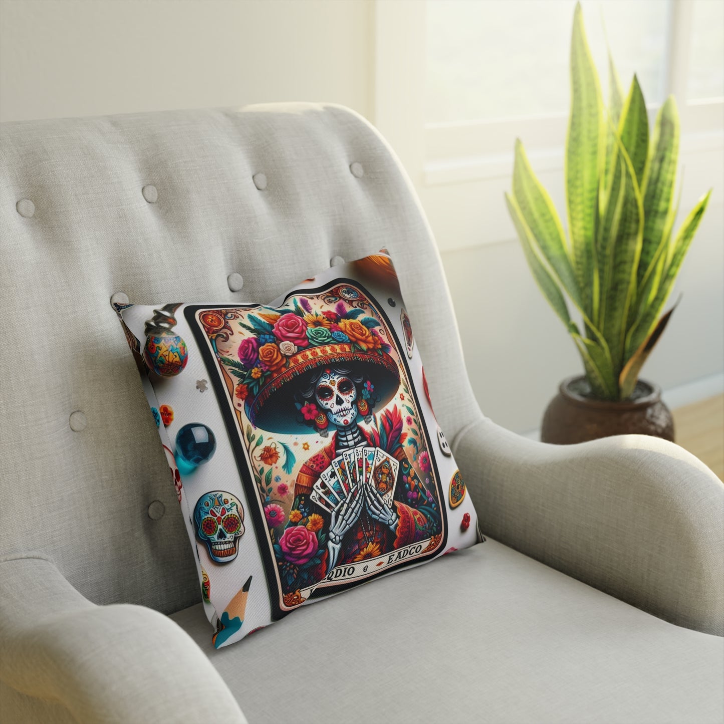 La Muerta Throw Pillow