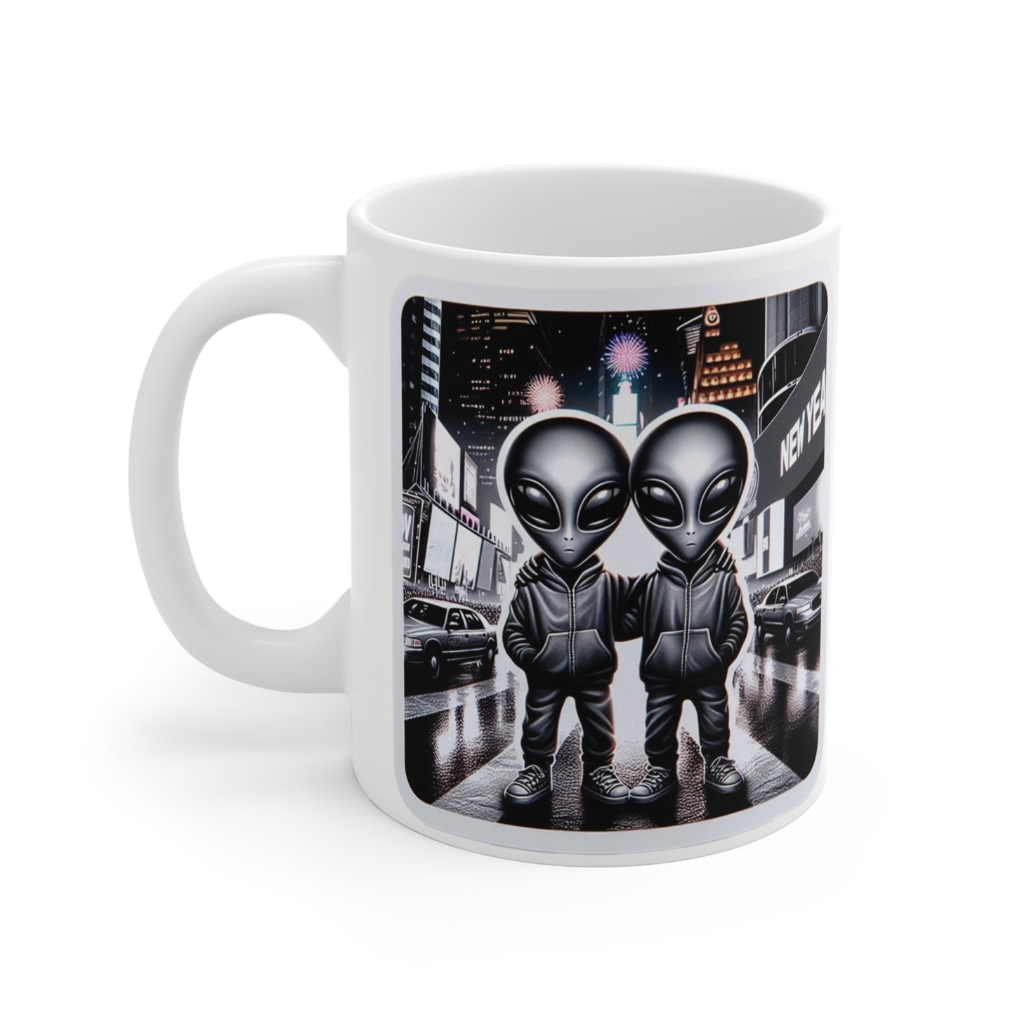 Aliens in Times Square Mug