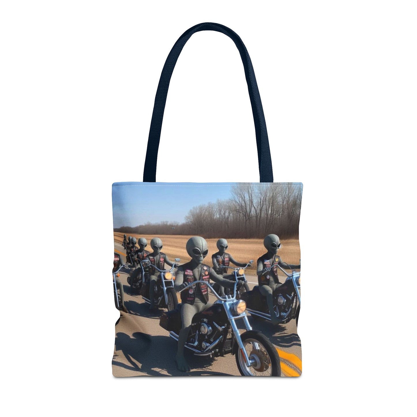 Alien Bikers Tote Bag