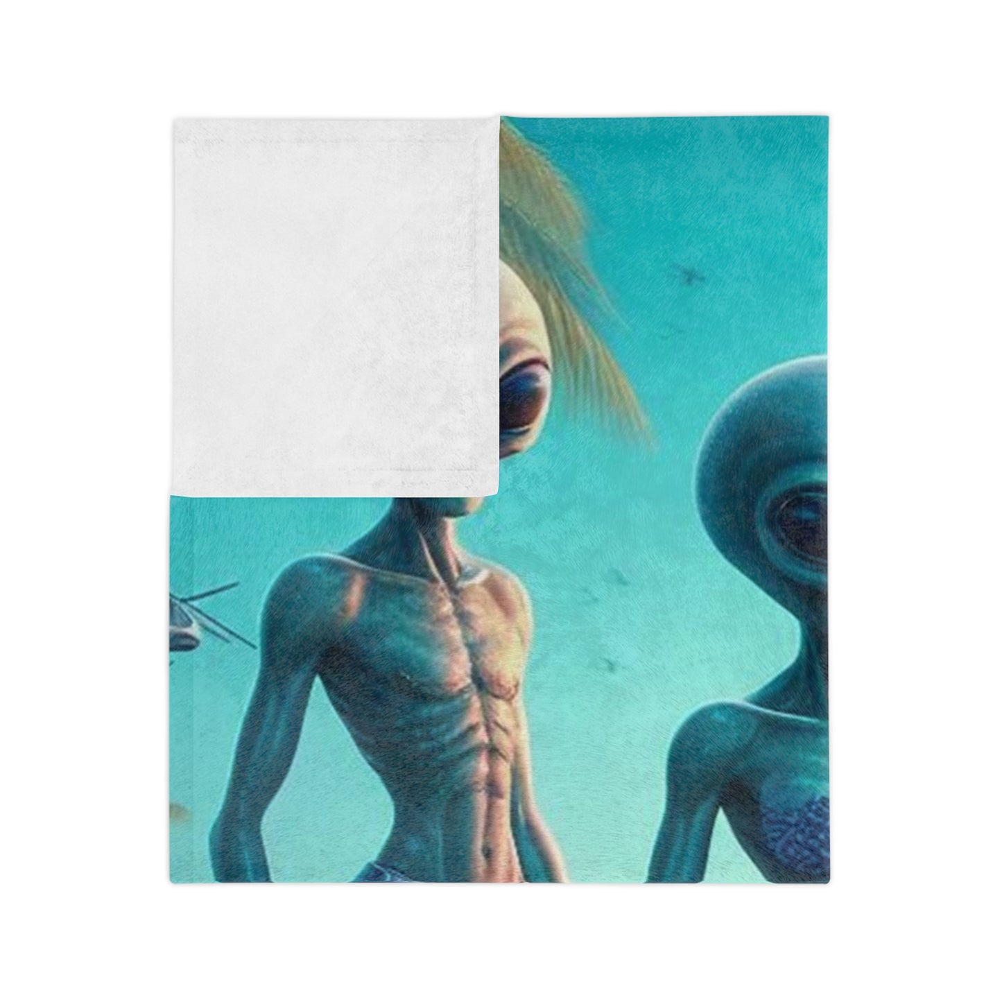 Aliens Surfing Microfiber Blanket