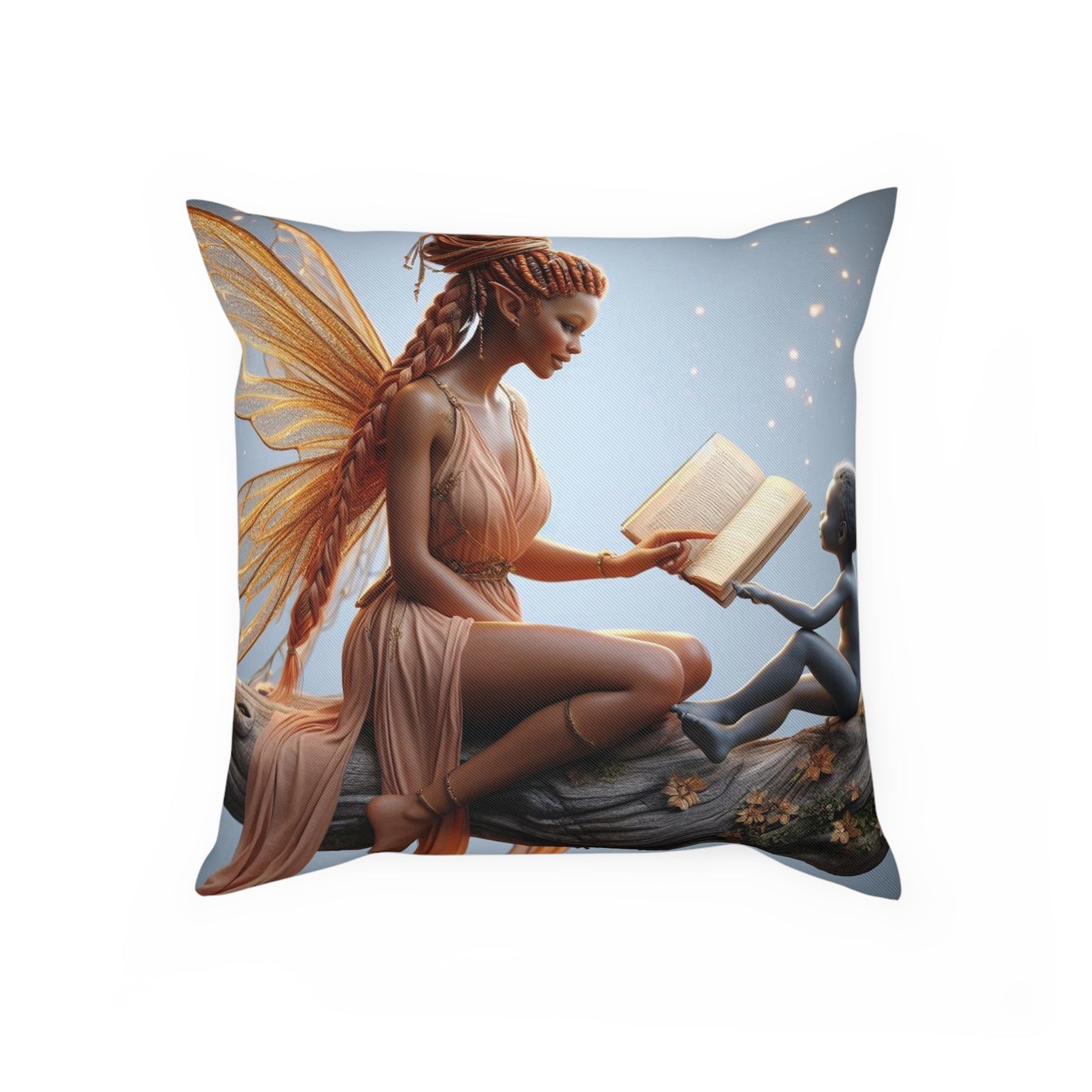 Fairy Reading Throw Pillow