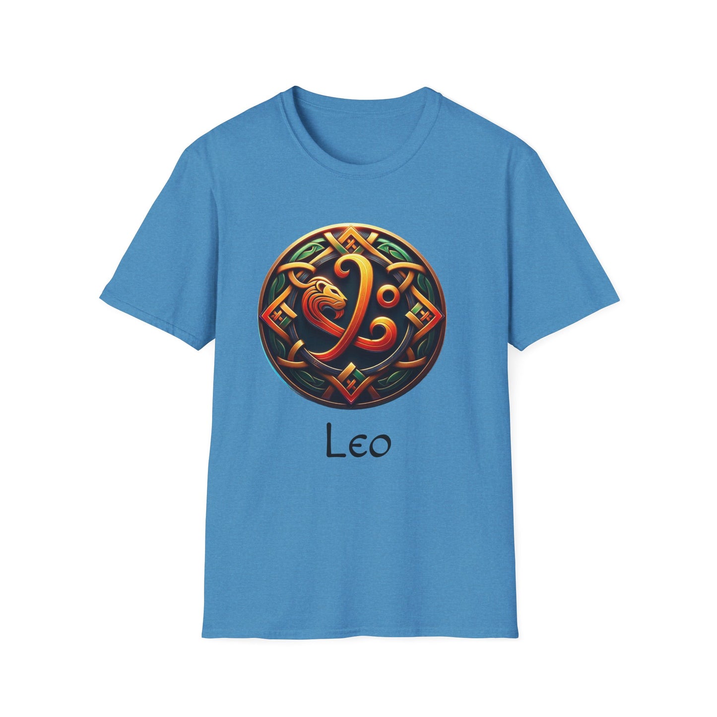 Celtic Design Astrological Symbol Unisex Soft style T-Shirt-Leo