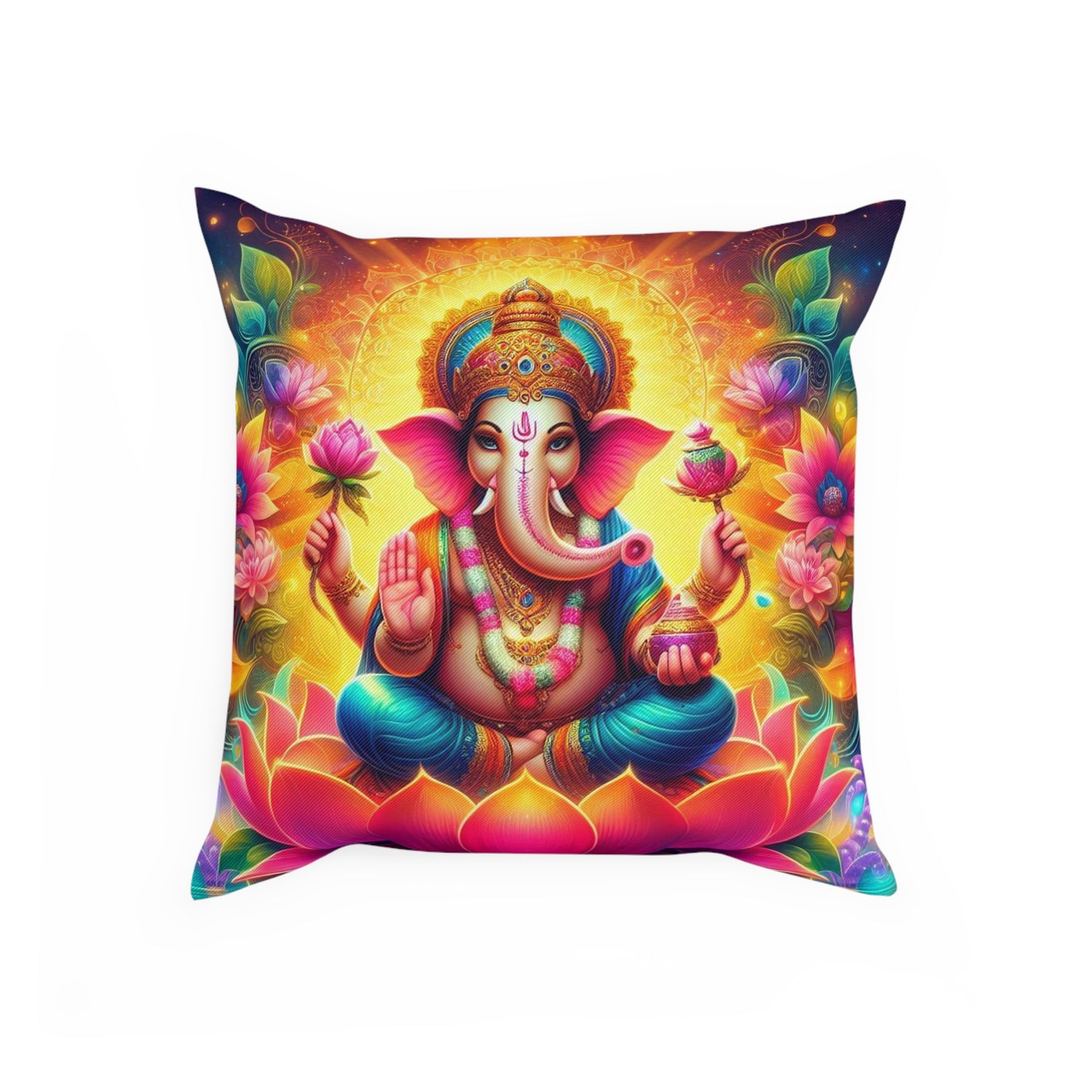 Hindu God Ganesh Throw Pillow