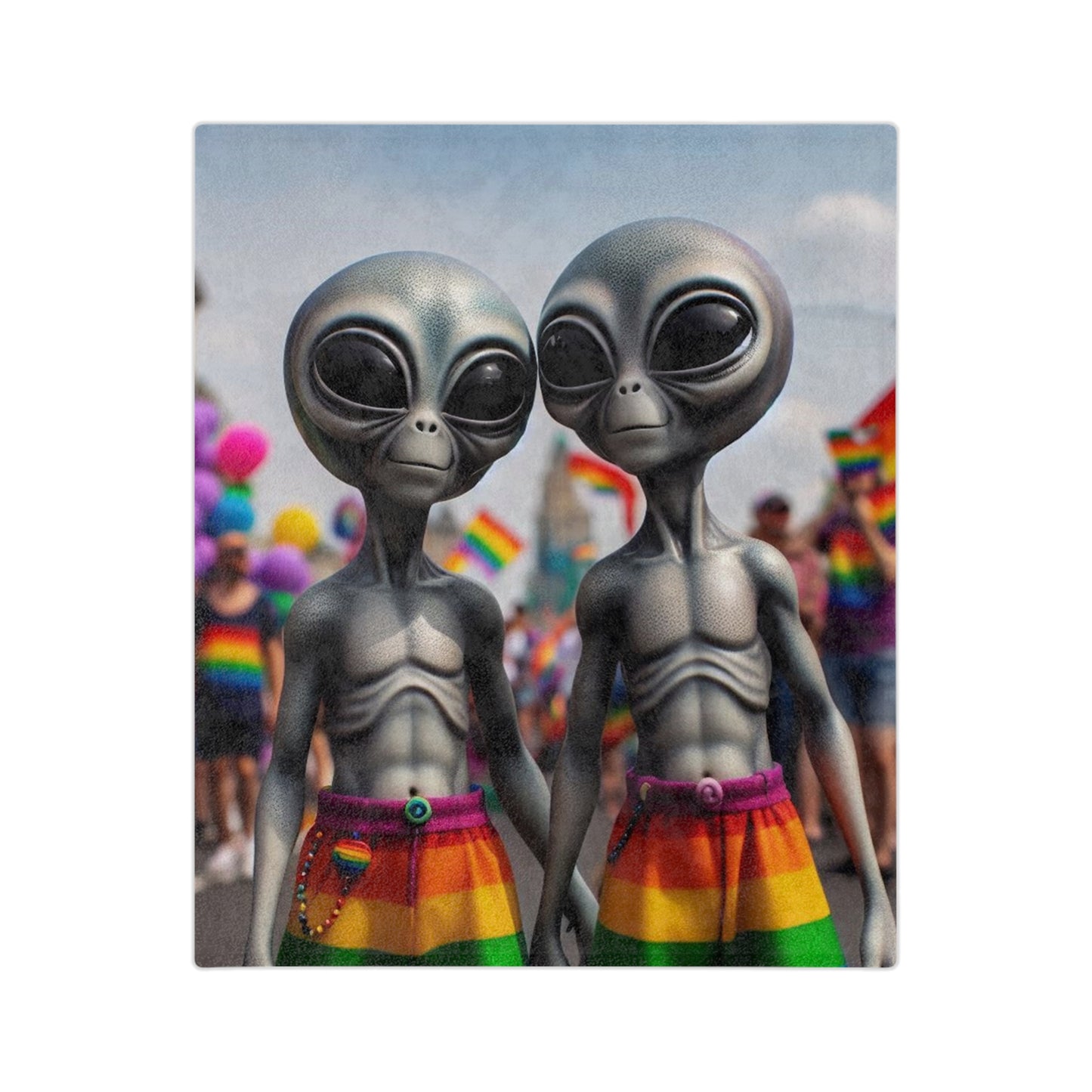 PRIDE Aliens Microfiber Blanket