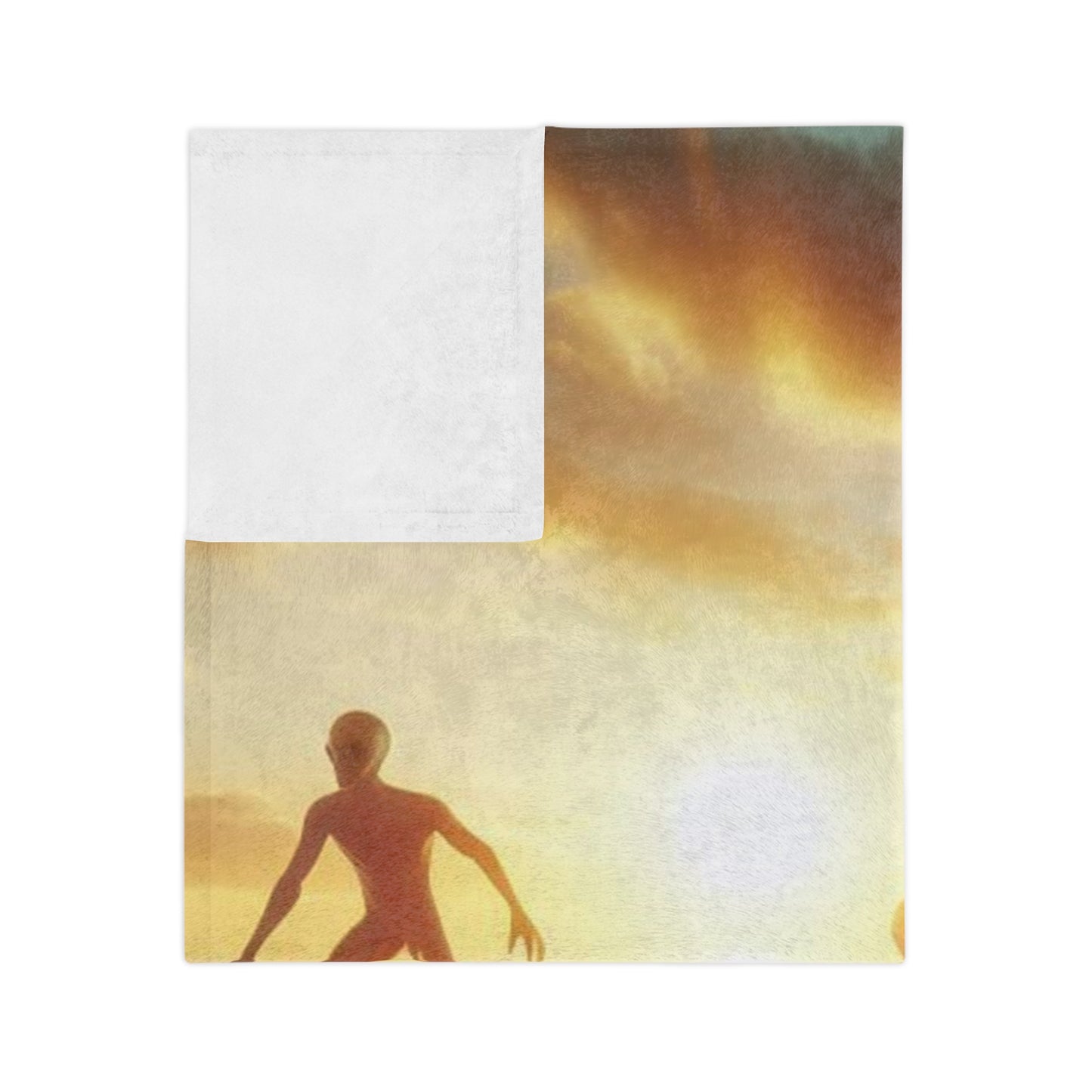 Surfing Aliens Velveteen Microfiber Blanket