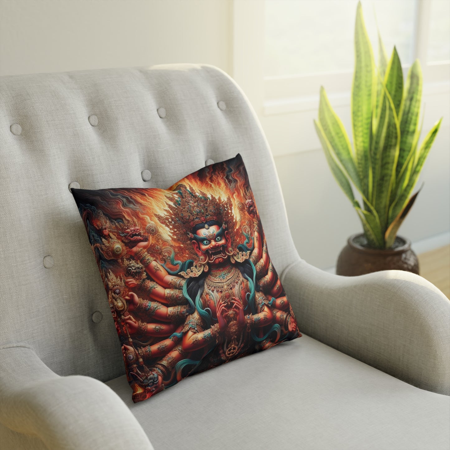 Buddhist God Malakala Pillow