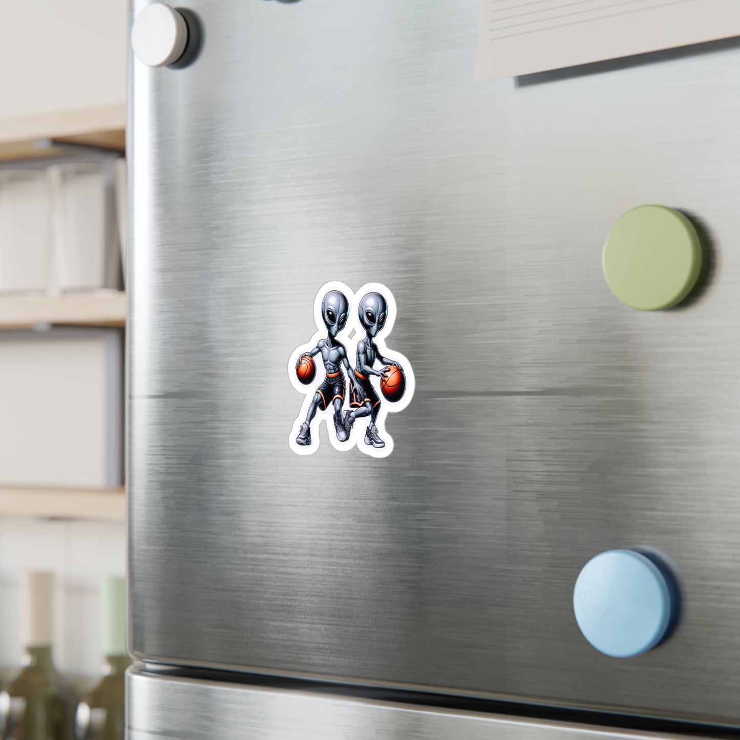 Basketball Playing Aliens Vinyl Decal