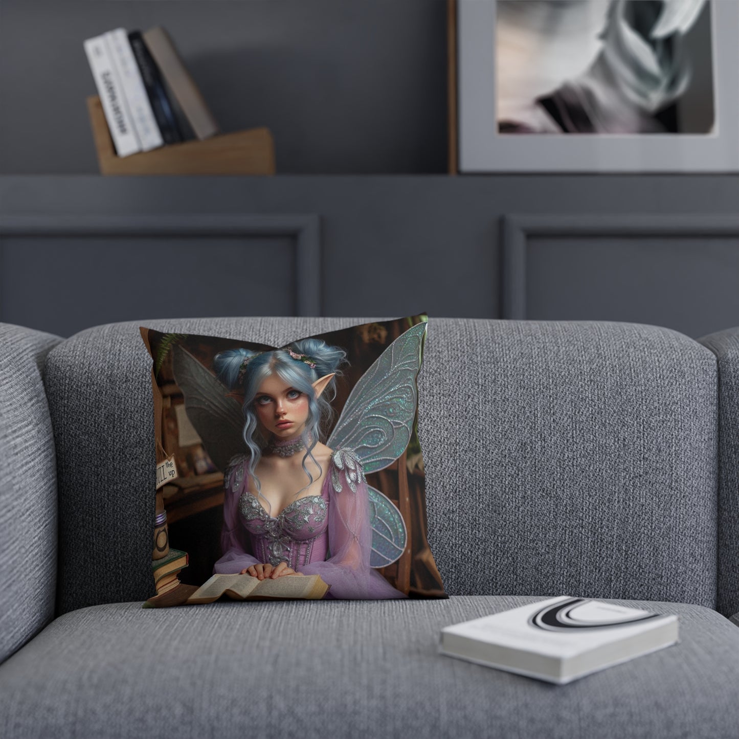 The Thinker Fairy Throw Pillow