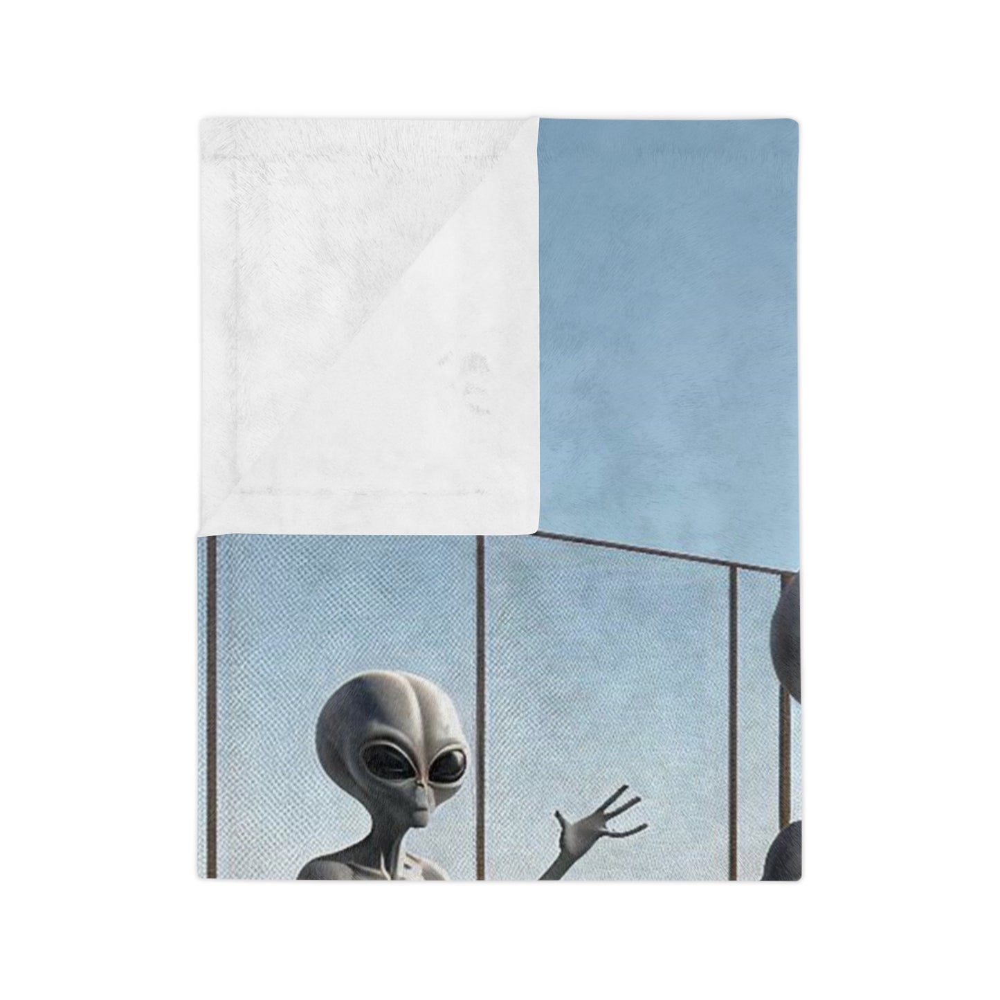 Alien Pickeball Velveteen Microfiber Blanket