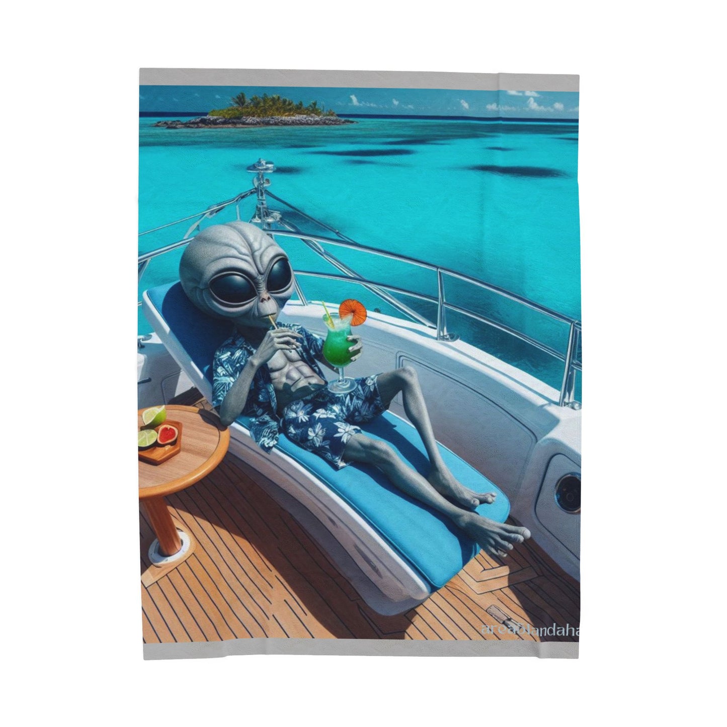 Billionaire Bob the Alien Velveteen Plush Blanket