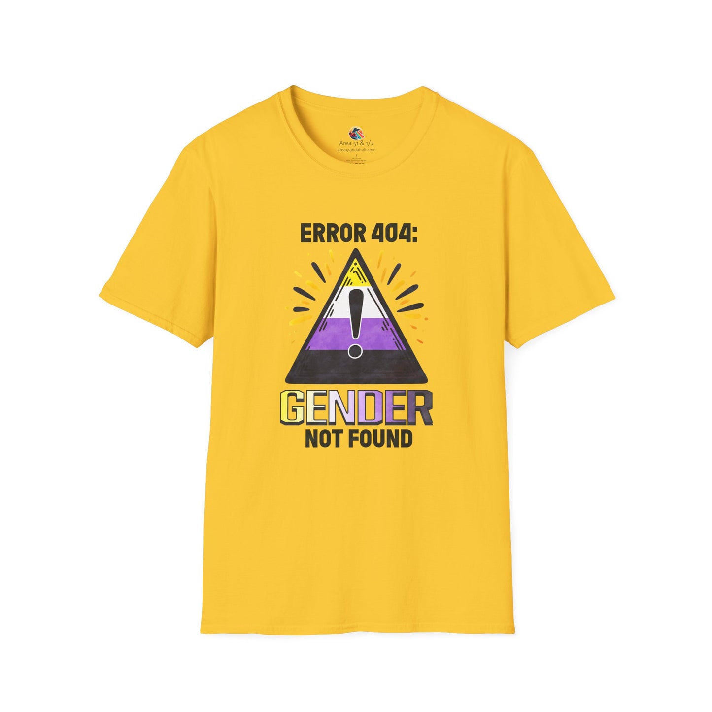 Error 404! Gender Not Found Pride Softstyle T-Shirt