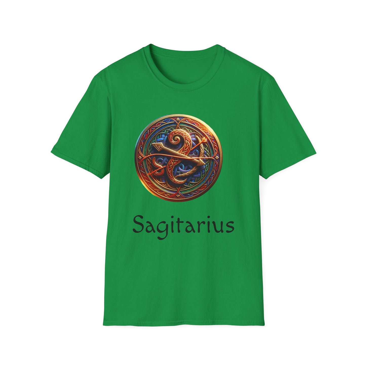Celtic Design Astrological Symbol Unisex Soft style T-Shirt-Sagitarius