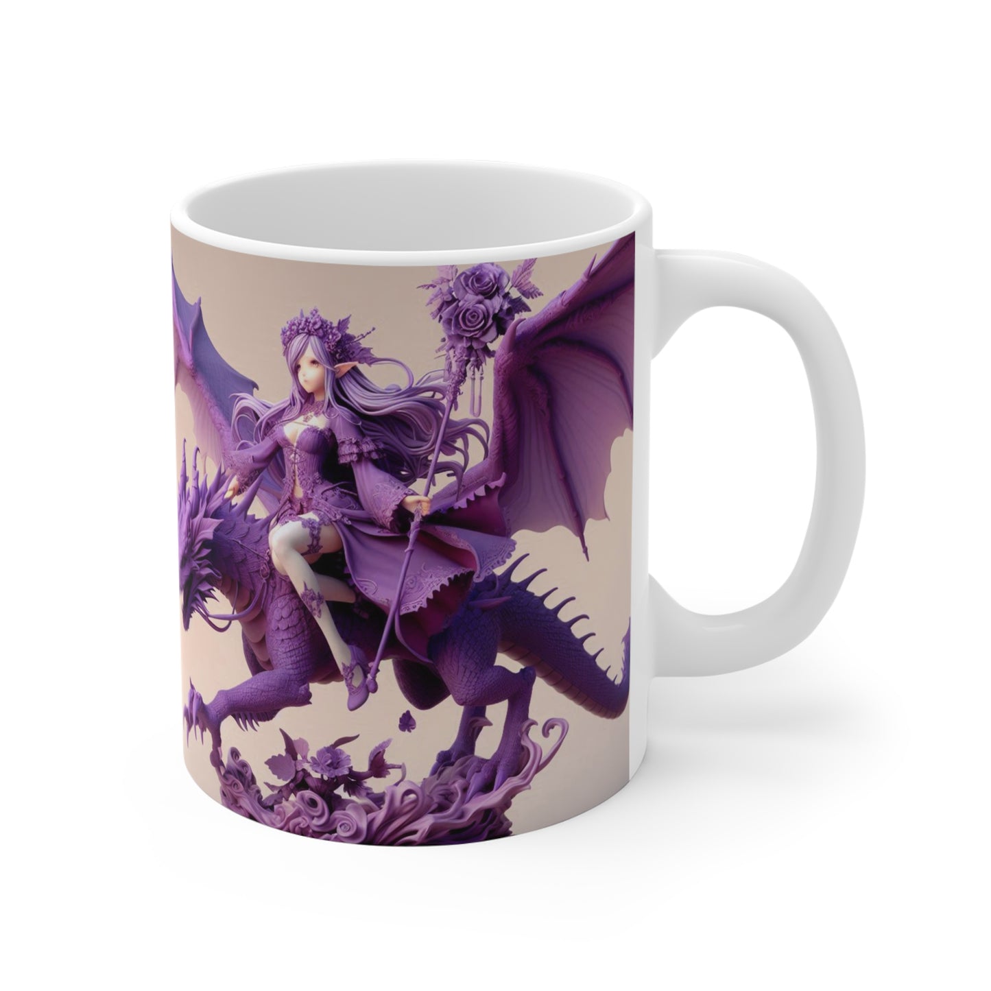 Purple Fairy & Dragon mug