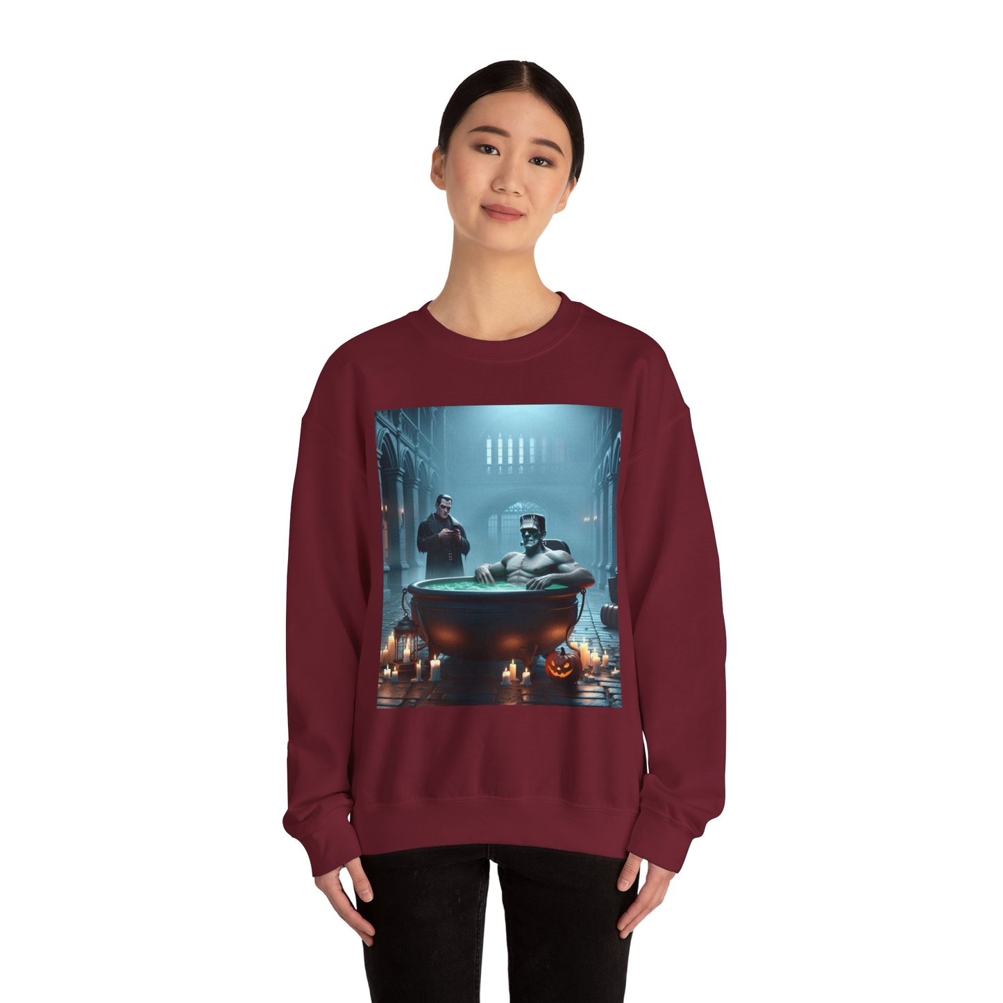 Frankenstein Hot Tub Halloween Sweatshirt