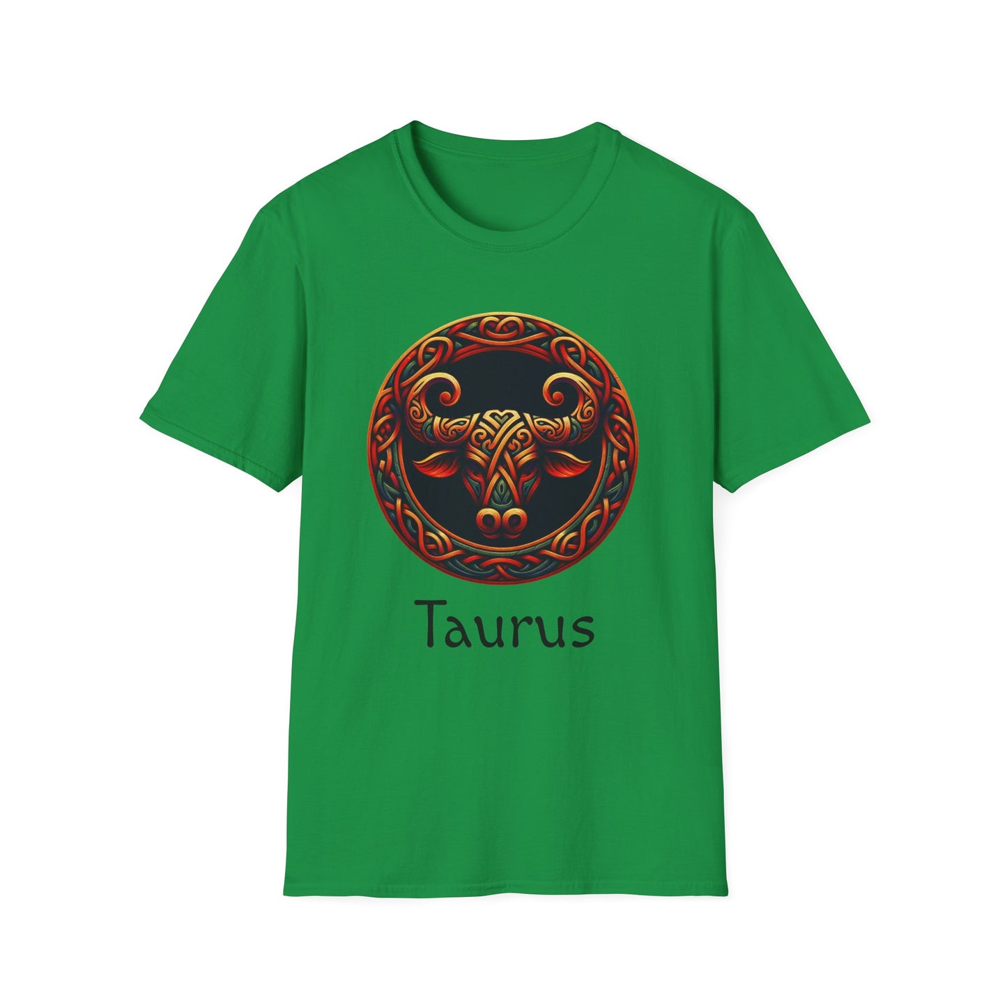 Celtic Design Astrological Symbol Unisex Soft style T-Shirt-Taurus