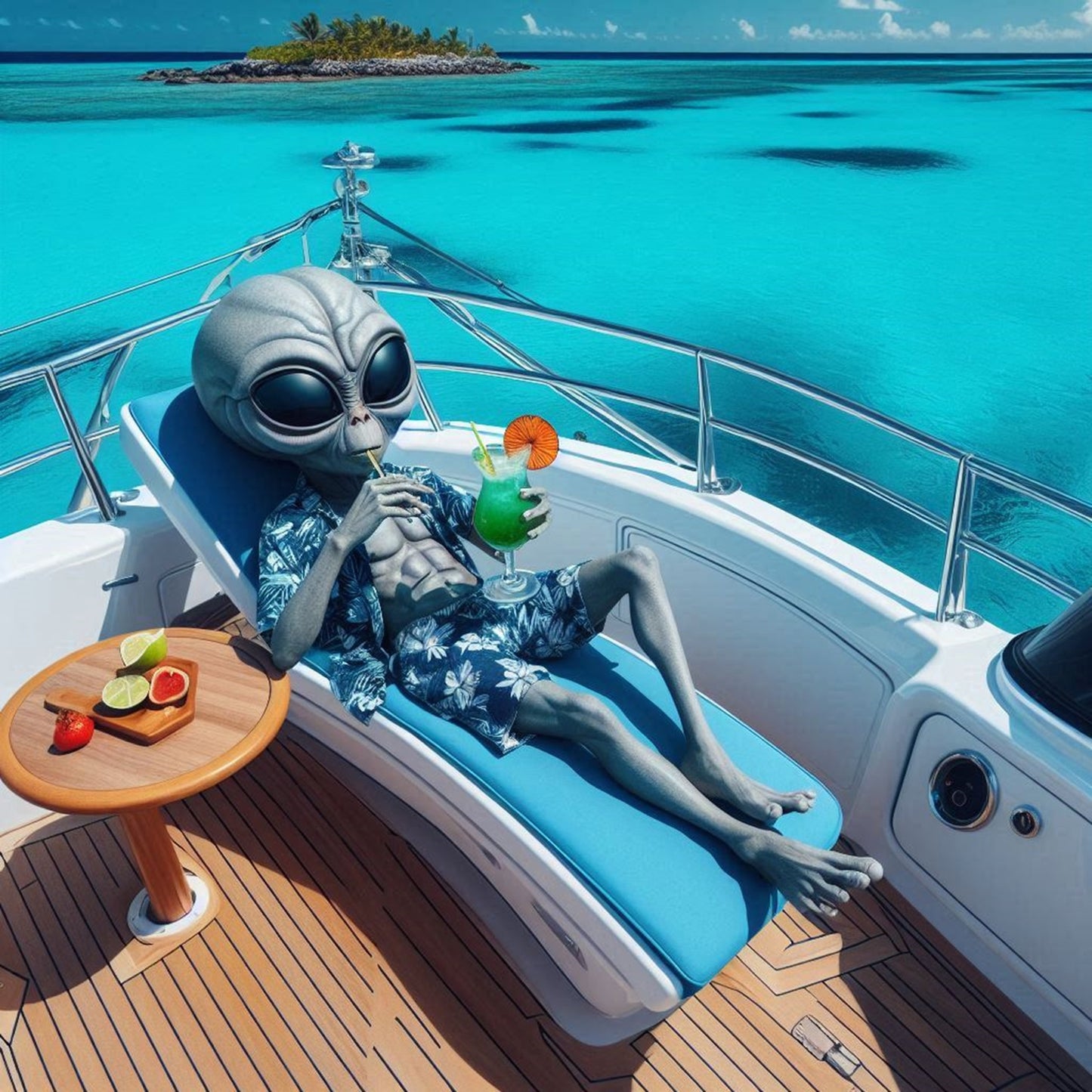 Bob the Billionaire on his yacht Velveteen Microfiber Blanket