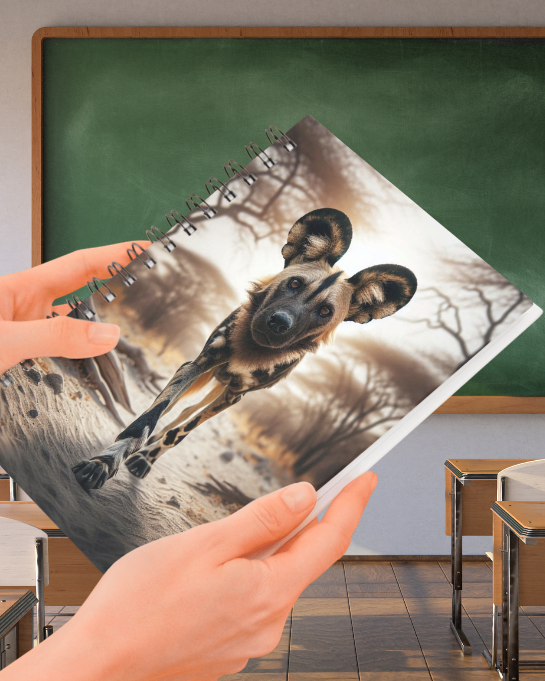 Spiral Notebook - Intense African Wild Dog (ruled)