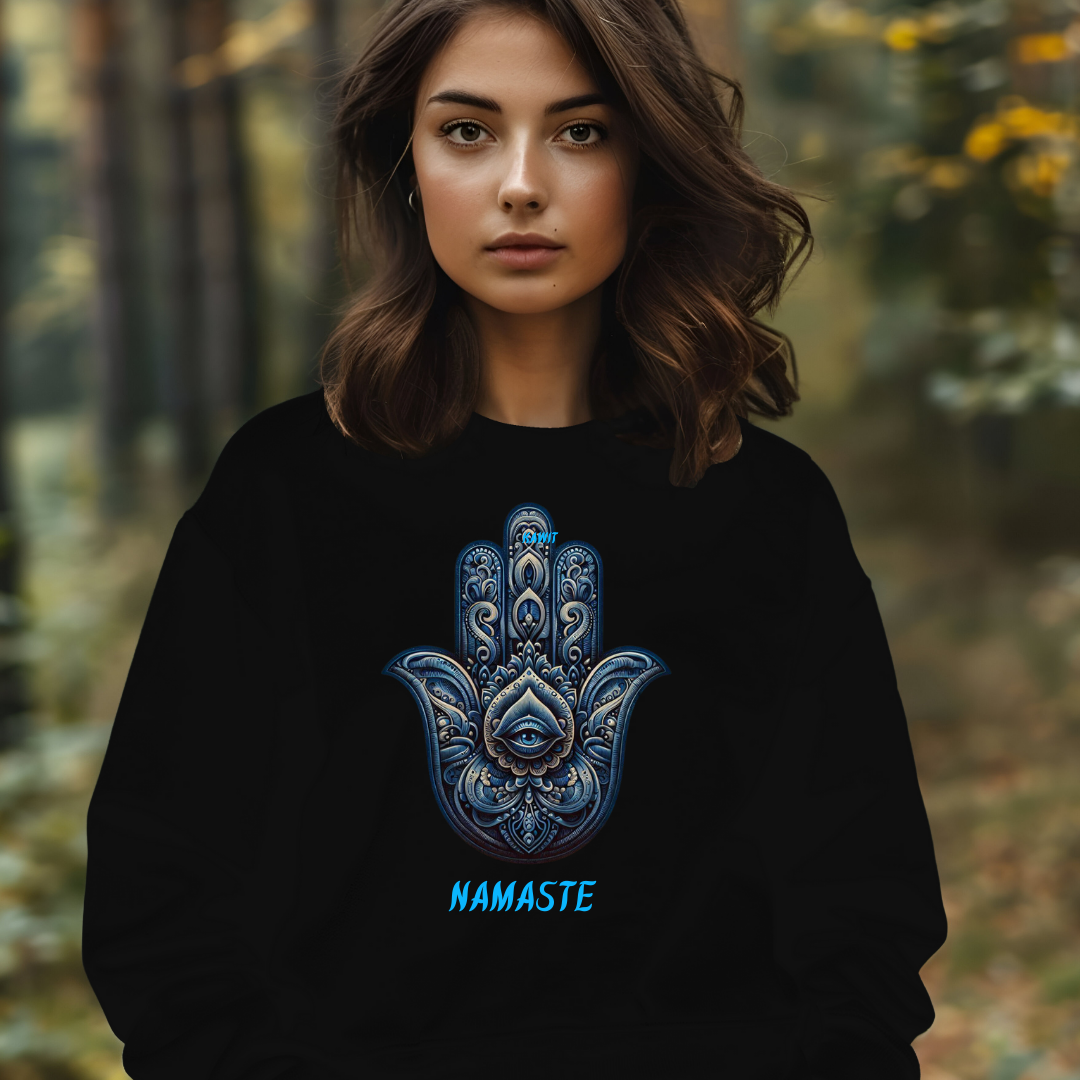 Namaste Hamsa Hand Crewneck Sweatshirt