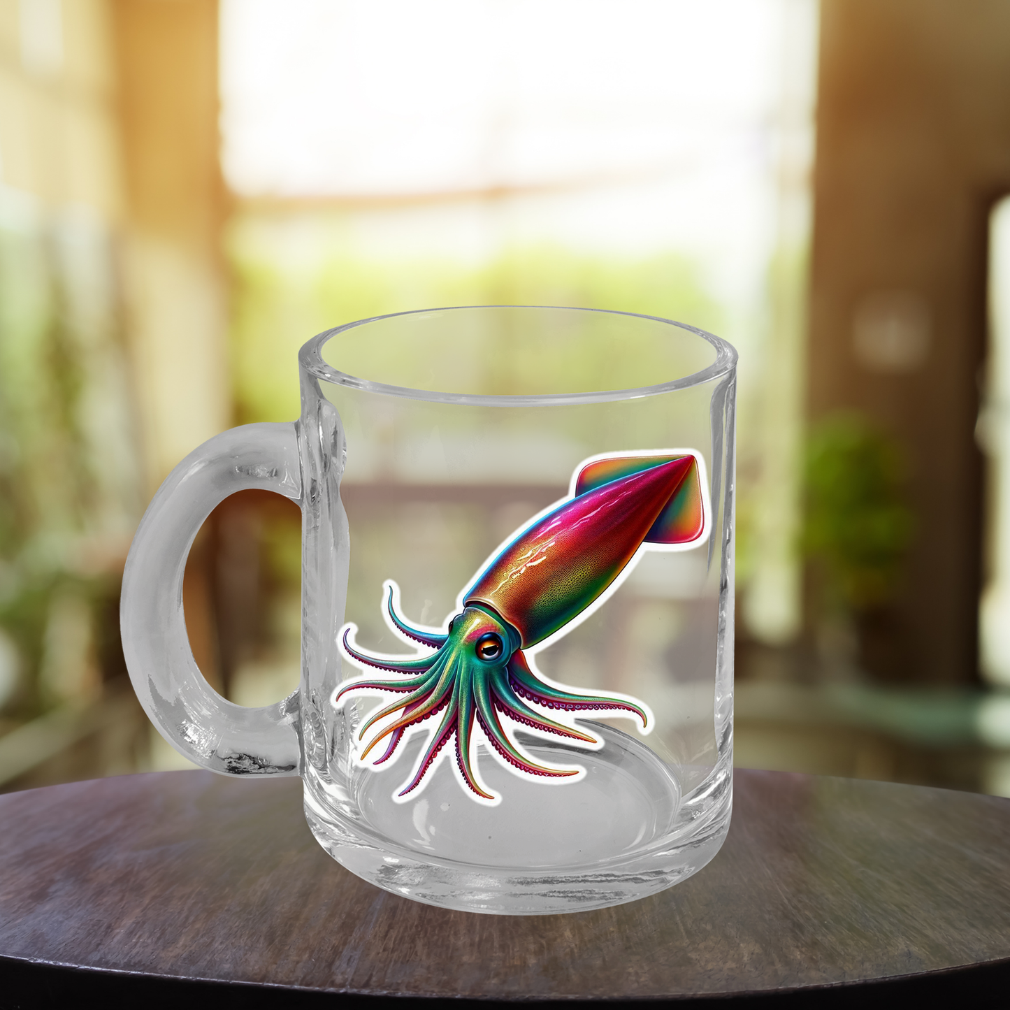 Glass Mug Rainbow Squid