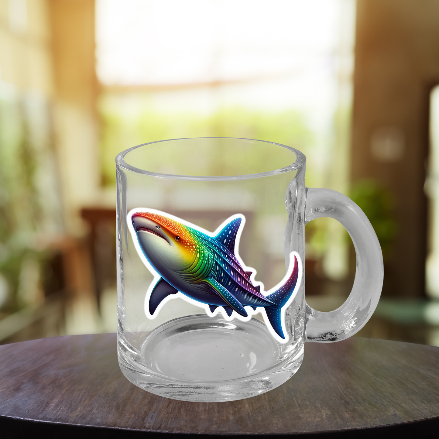 Glass Mug Rainbow Whale Shark