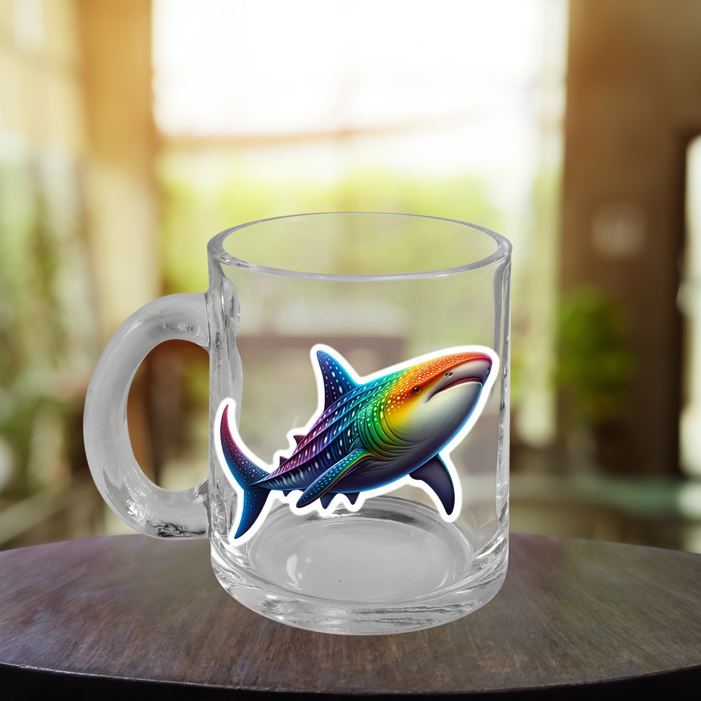 Glass Mug Rainbow Whale Shark