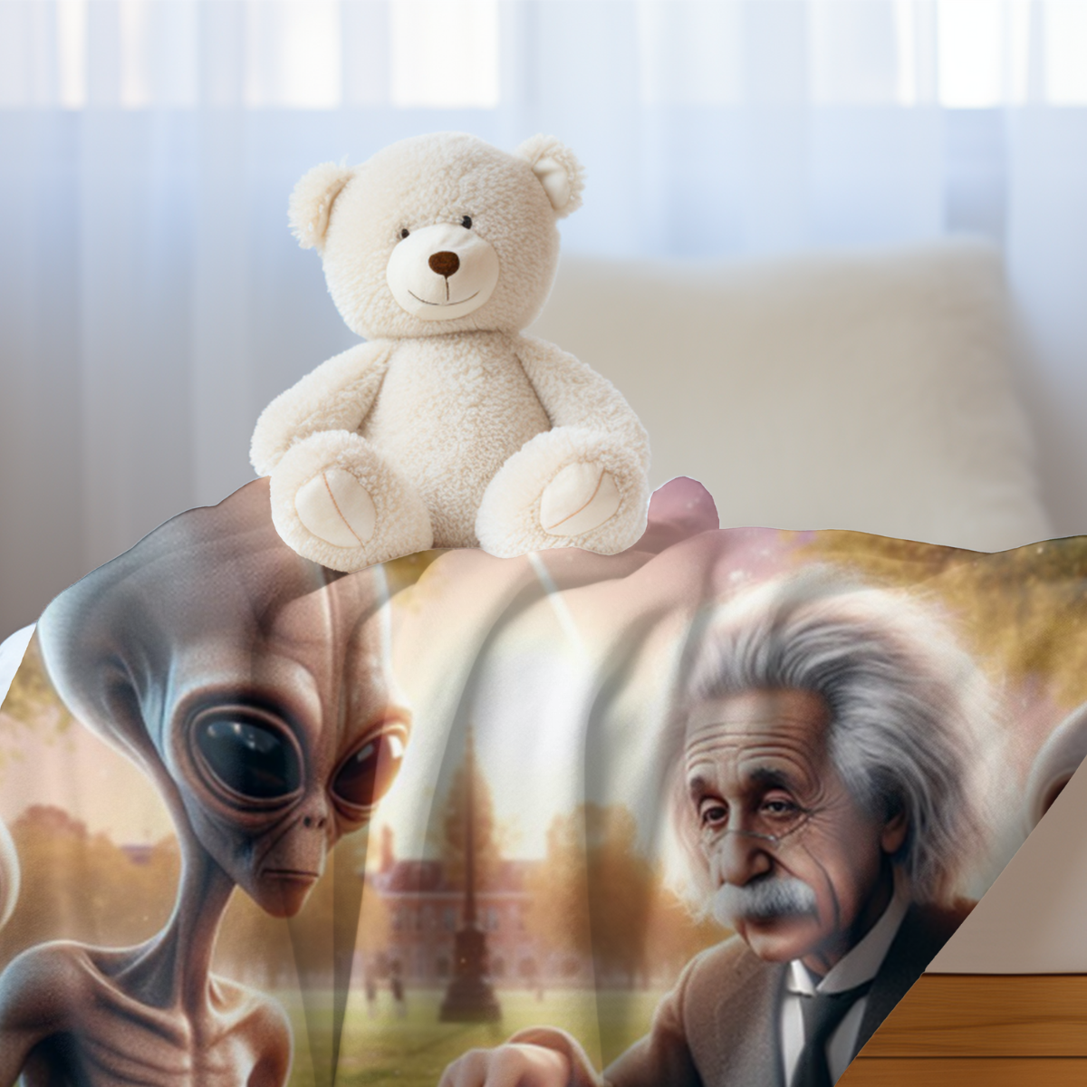 Alien Chess Game Velveteen Blanket
