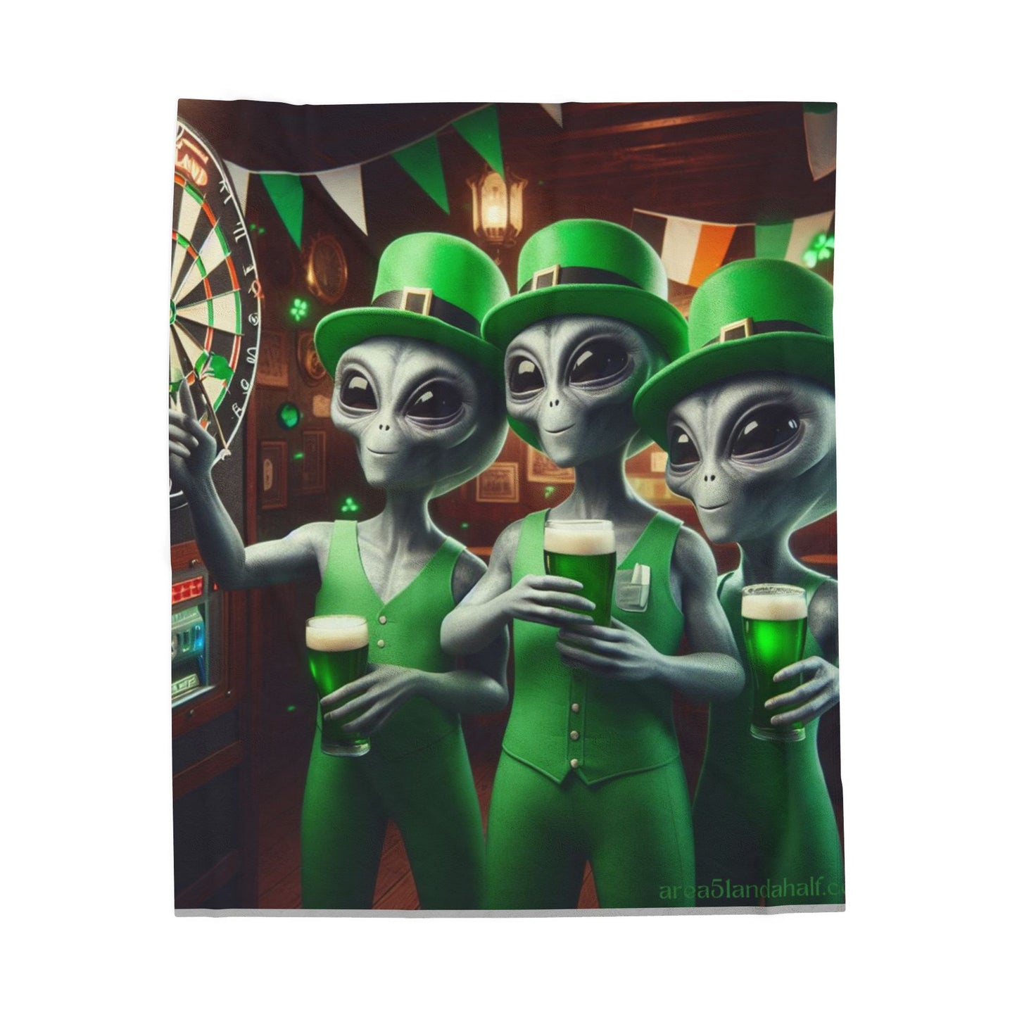 Irish Aliens Velveteen Blanket