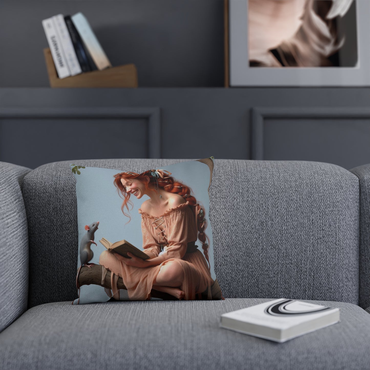 Fairy Reading Throw Pillow