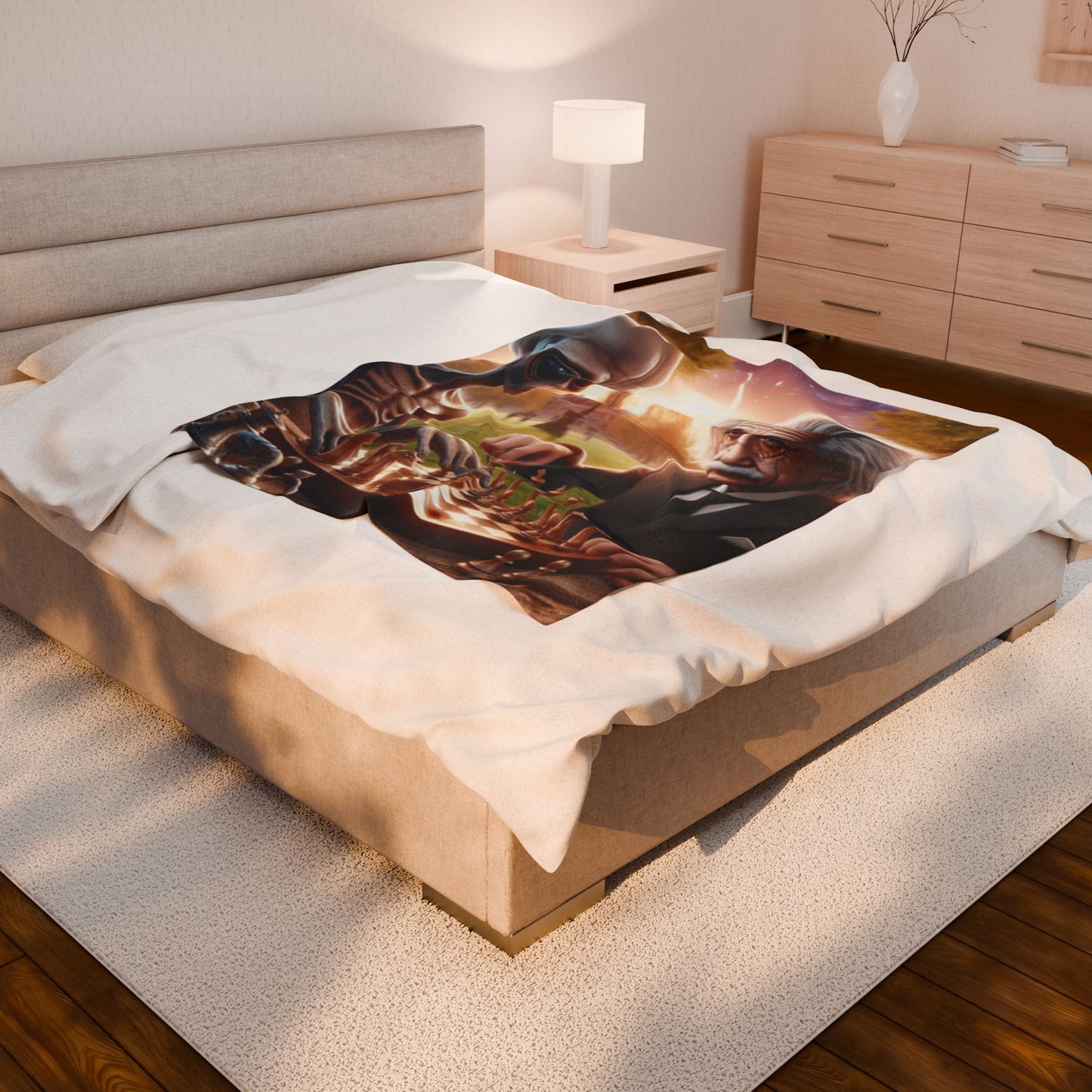 Alien Chess Game Velveteen Blanket